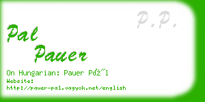 pal pauer business card